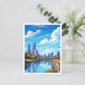 Melbourne Australia Travel  Illustratie Briefkaart (Staand voorkant)