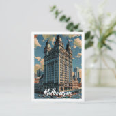 Melbourne Australia Vintage Beroemde reisplaats Briefkaart (Staand voorkant)