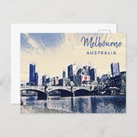 Melbourne Australia Waterverf Art