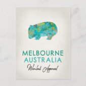 Melbourne Australia Wombat Briefkaart (Voorkant)