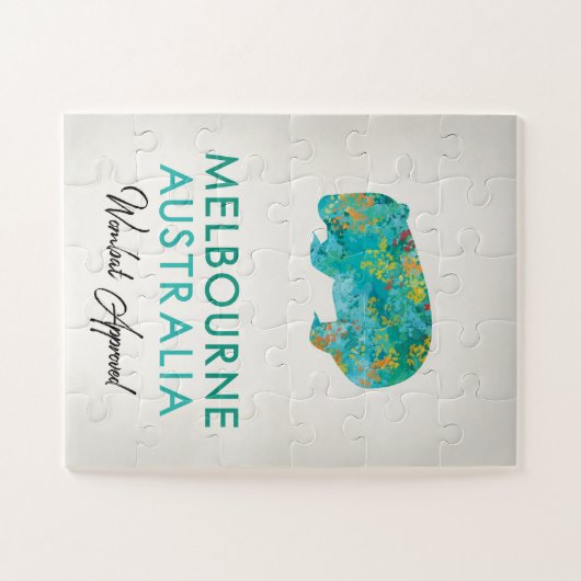 Melbourne Australia Wombat Legpuzzel (Horizontaal)