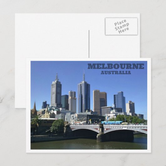 Melbourne - Australië Briefkaart (Voorkant / Achterkant)