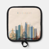 Melbourne, Australië | City Skyline Pannenlap (Voorkant)