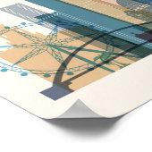 Melbourne, Australië | City Skyline Poster (Hoek)