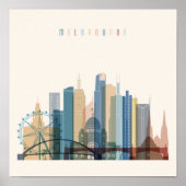 Melbourne, Australië | City Skyline Poster (Voorkant)