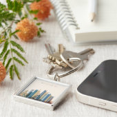 Melbourne, Australië | City Skyline Sleutelhanger (Zijkant)