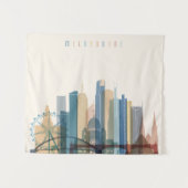 Melbourne, Australië | City Skyline Wandkleed (Voorkant (horizontaal))