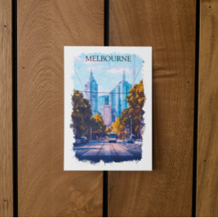 Melbourne Australië City Uitzicht Reizen Briefkaart