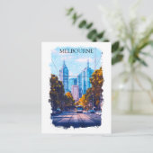 Melbourne Australië City Uitzicht Reizen Briefkaart (Staand voorkant)