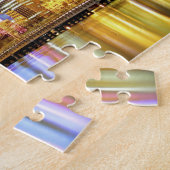 Melbourne, Australië. Een nachtelijk uitzicht van  Legpuzzel (Zijkant)