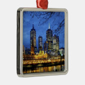 Melbourne, Australië. Een nachtelijk uitzicht van  Metalen Ornament (Rechts)
