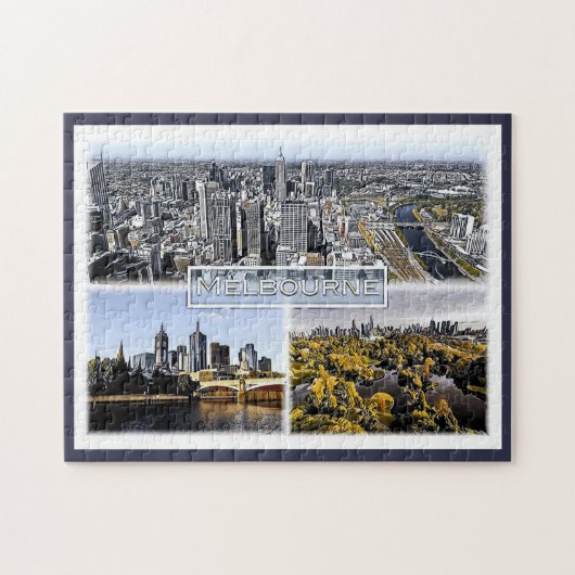 Melbourne - Australië - Mozaïek - Legpuzzel (Horizontaal)