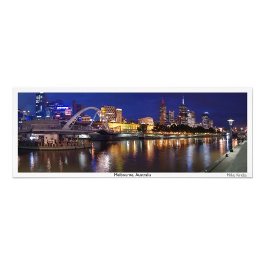 Melbourne, Australië Panorama Foto Afdruk (Voorkant)