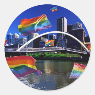 Melbourne, Australië Pride Ronde Sticker