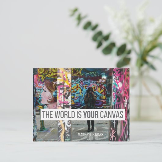 Melbourne (Australië) Quote Briefkaart - Graffiti (Staand voorkant)