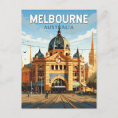 Melbourne Australië Reizen Kunst Vintage Briefkaart (Voorkant)