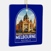 Melbourne Australië Reizen Kunst Vintage Keramisch Ornament (Rechts)