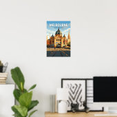 Melbourne Australië Reizen Kunst Vintage Poster (Thuiskantoor)