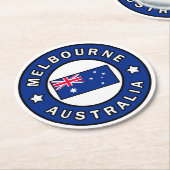 Melbourne Australië Ronde Kartonnen Onderzetter (Gebogen)