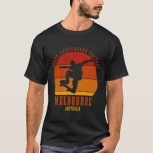 Melbourne Australië Skateboarder Urn Skateboarden T-shirt