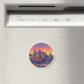 Melbourne Australië Skyline Reis Magneet (Insitu (Vaatwasser))