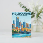 Melbourne Australië Skyline Reizen Briefkaart (Staand voorkant)