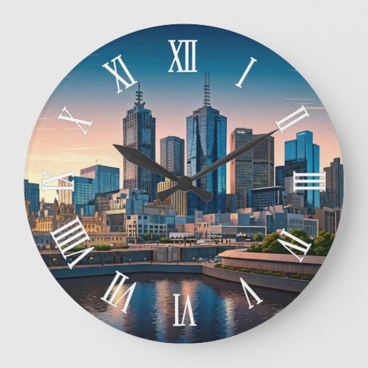Melbourne Australië Skyline Reizen Grote Klok (Voorkant)