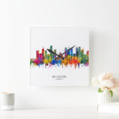 Melbourne Australië Skyline Vierkante Klok (Huis)