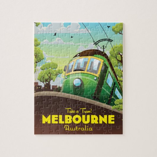 Melbourne Australië Tram Legpuzzel (Verticaal)