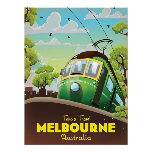 Melbourne Australië Tram Perfect Poster (Voorkant)