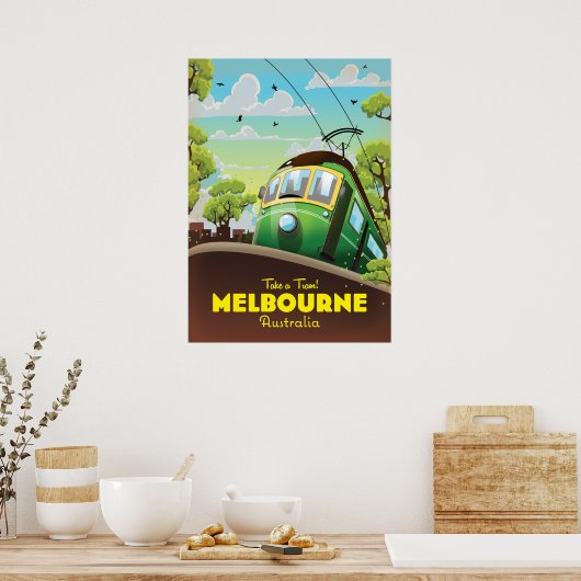 Melbourne Australië Tram Poster (Keuken)
