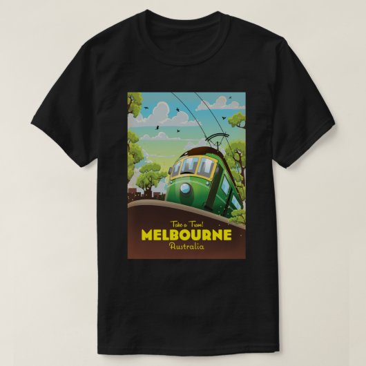 Melbourne Australië Tram  T-shirt (Design voorkant)