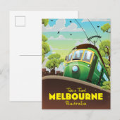 Melbourne Australië Tram Uitnodiging Briefkaart (Voorkant / Achterkant)