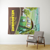 Melbourne Australië Tram Wandkleed (In Situ (horizontaal))