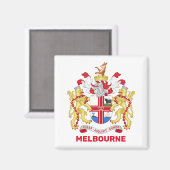 Melbourne, Australië - wapenschild Magneet (Voorkant / Achterkant)