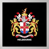 Melbourne, Australië - wapenschild Poster (Voorkant)