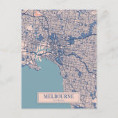 Melbourne Australië Winderige Stad Kaart Reizen (Voorkant)