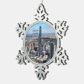 Melbourne, Australische foto van cityscape Tin Sneeuwvlok Ornament (Rechts)