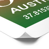 Melbourne - Australische kerstkaart Poster (Hoek)