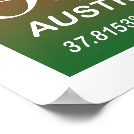 Melbourne - Australische kerstkaart Poster (Hoek)