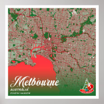 Melbourne - Australische kerstkaart