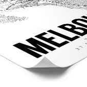 Melbourne Austrlaia Minimalist Map Art Poster (Hoek)