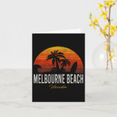 Melbourne Beach Florida FL Palms Vacation Surf Sun Kaart (Gele Bloem)