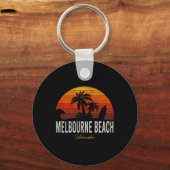 Melbourne Beach Florida FL Palms Vacation Surf Sun Sleutelhanger (Voorkant)