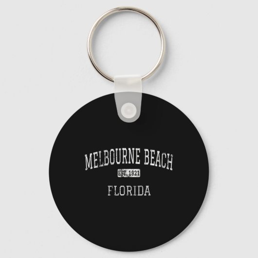Melbourne Beach Florida FL Vintage Sleutelhanger (Voorkant)