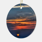 Melbourne Beach Florida Sunrise Ceramic Ornament (Links)