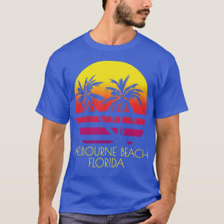 Melbourne Beach Florida Vintage Tropische Zonsonde T-shirt