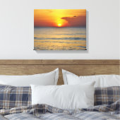 Melbourne Beach Sunrise Ingewikkeld Canvas Afdruk (Insitu (Slaapkamer))
