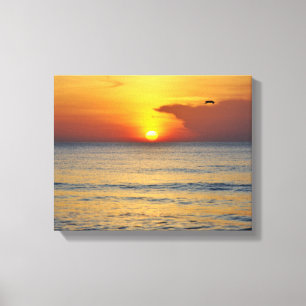 Melbourne Beach Sunrise Ingewikkeld Canvas Afdruk