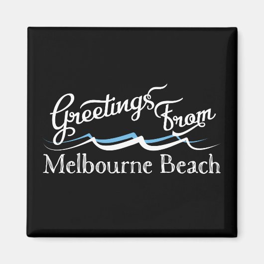 Melbourne Beach Water Waves Magneet (Voorkant)